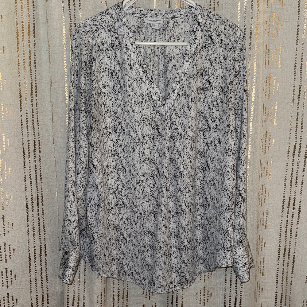 Carolina Belle Black and White Patterned Blouse